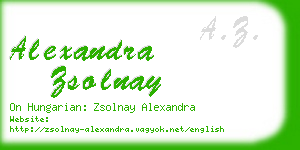 alexandra zsolnay business card